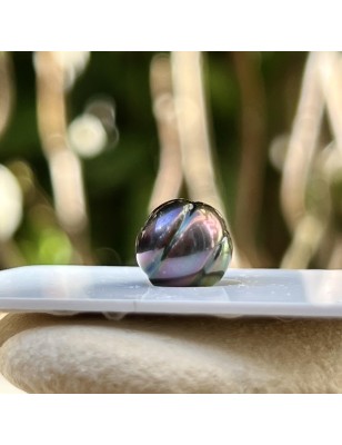 Perle de Tahiti Cerclée - Peacock Bleu  - 9.85mm