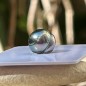 Circled Tahitian Pearl - Blue-peacock - 9.58mm