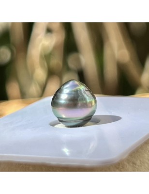 perle de Tahiti seule de couleur rose et bleu lagon prix - perle de culture de Tahiti à l'unité
