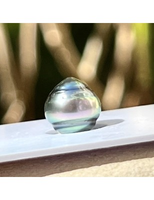 perle de Tahiti seule de couleur rose et bleu lagon prix - perle de culture de Tahiti à l'unité