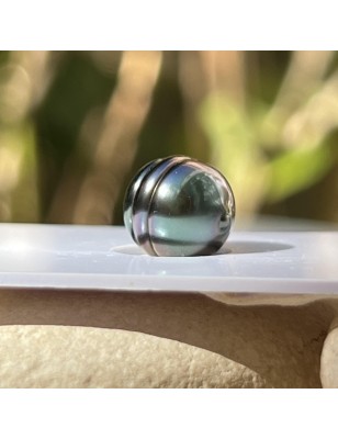 single Tahitian pearl blue aubergine color price - loose Tahitian cultured pearl