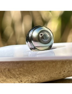 single Tahitian pearl blue aubergine color price - loose Tahitian cultured pearl