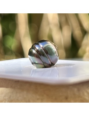 perle de Tahiti seule de couleur bleue et rose - perle de culture de Tahiti à l'unité