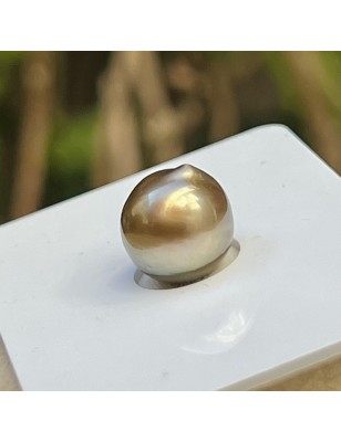 perle de Tahiti seule de couleur marron - perle de culture de Tahiti mordoré à l'unité