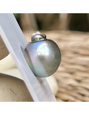 Baroque-shaped Tahitian Pearl - Grey - 10.95mm