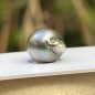 Perle de Tahiti Baroque - Gris  Irisé - 10.95mm