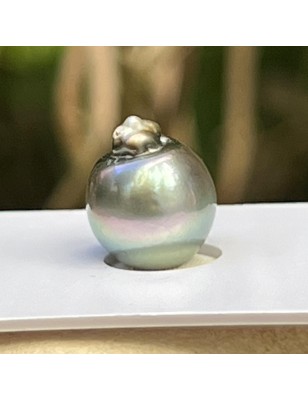 single Tahitian pearl peacock color price - loose Tahitian cultured baroque pearl
