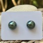 Boucles Oreilles Or 18 Carats - Perles de Tahiti de 10.60mm