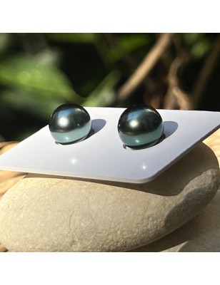 perles de Tahiti pour boucles d'oreilles à monter - prix ensemble de perles de Tahiti