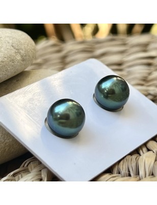perles de Tahiti pour boucles d'oreilles à monter - prix ensemble de perles de Tahiti