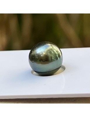 perle de Tahiti seule de couleur verte prix - perle de culture à monter sans bijou