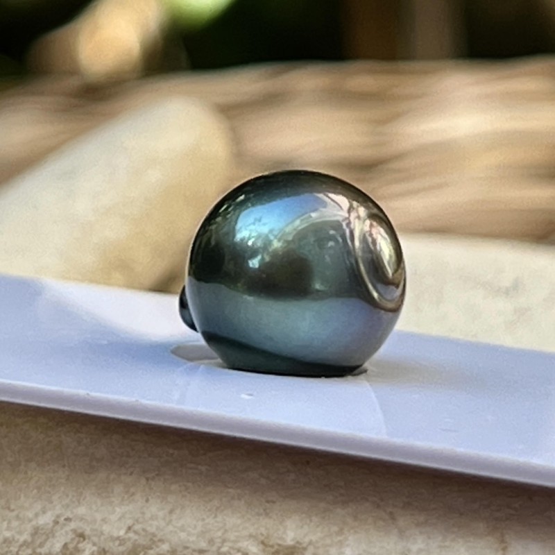 Loose Tahitian Round Pearl - Blue Peacock - AA - 11.00mm