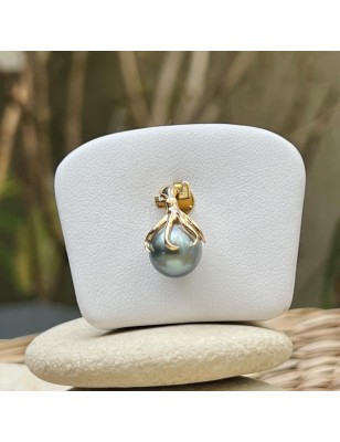 women's octopus gold pendant with blue tahitian pearl price - tahitian octopus jewel