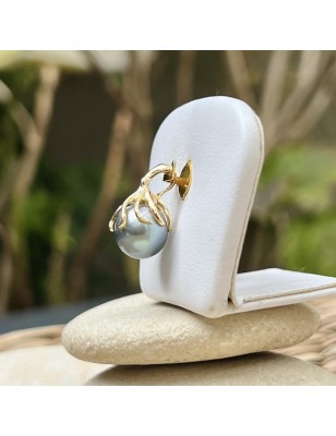 women's octopus gold pendant with blue tahitian pearl price - tahitian octopus jewel