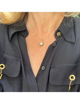 women's octopus gold pendant with blue tahitian pearl price - tahitian octopus jewel