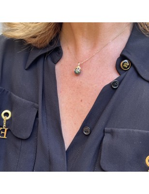 women's octopus gold pendant with blue tahitian pearl price - tahitian octopus jewel