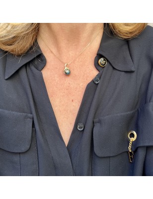 women's octopus gold pendant with blue tahitian pearl price - tahitian octopus jewel