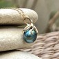 Moana Iti - Cobalt Blue Tahitian Pearl 18K Gold Octopus