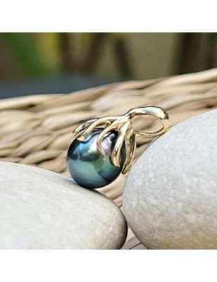 women's octopus gold pendant with blue tahitian pearl price - tahitian octopus jewel