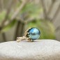 Moana Iti - Cobalt Blue Tahitian Pearl 18K Gold Octopus