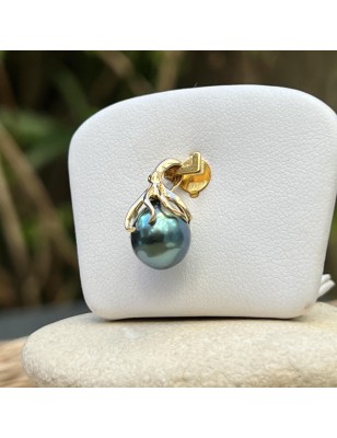 pieuvre en or pendentif femme perle de Tahiti bleu électrique prix