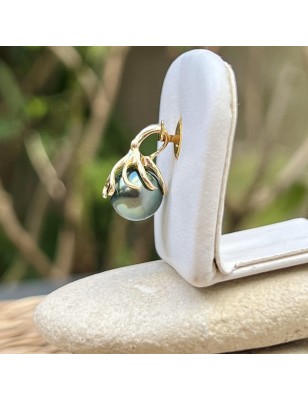 women's octopus gold pendant with green tahitian pearl price - tahitian octopus jewel