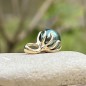 Moana Iti - GreenTahitian Pearl 18K Gold Octopus