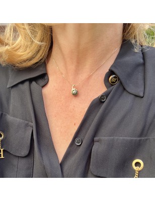women's octopus gold pendant with green tahitian pearl price - tahitian octopus jewel