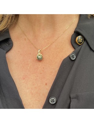 women's octopus gold pendant with green tahitian pearl price - tahitian octopus jewel
