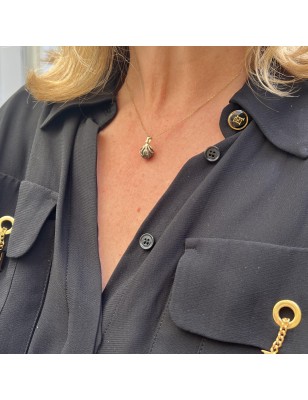 Moana Iti - Engraved Tahitian Pearl 18K Gold Octopus