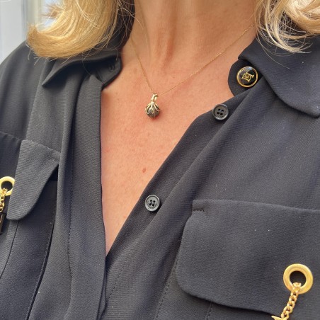 Moana Iti - Engraved Tahitian Pearl 18K Gold Octopus