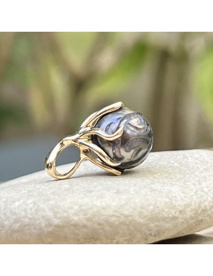 women's octopus gold pendant with marquesan engravings tahitian pearl price - tahitian octopus jewel