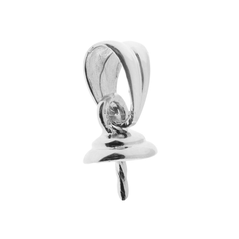 18K White Gold Bail for Cultured Pearl