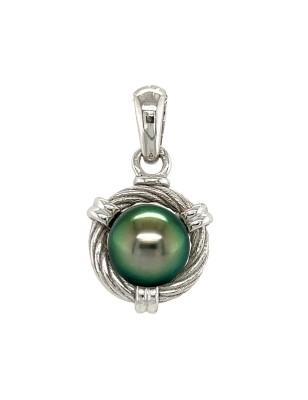 Calypso - Tahitian Pearl Rope Sterling Silver Pendant