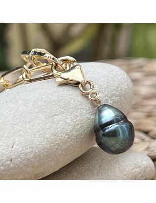 cultured tahitian pearl women's gold bracelet price - blue pearl from Tahiti on women's tahitian bracelet