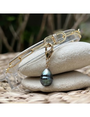 cultured tahitian pearl women's gold bracelet price - blue pearl from Tahiti on women's tahitian bracelet