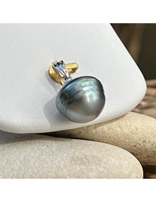 grosse perle de Tahiti bleue en pendentif argent homme prix