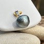 Ava Nui - Pendentif Perle de Tahiti Bleu Gris - 11.80mm