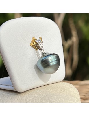 grosse perle de Tahiti bleue en pendentif argent homme prix