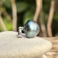Ava Nui - Ciondolo con perla di Tahiti blu-grigia - 11,80 mm