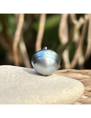 grosse perle de Tahiti bleue en pendentif argent homme prix
