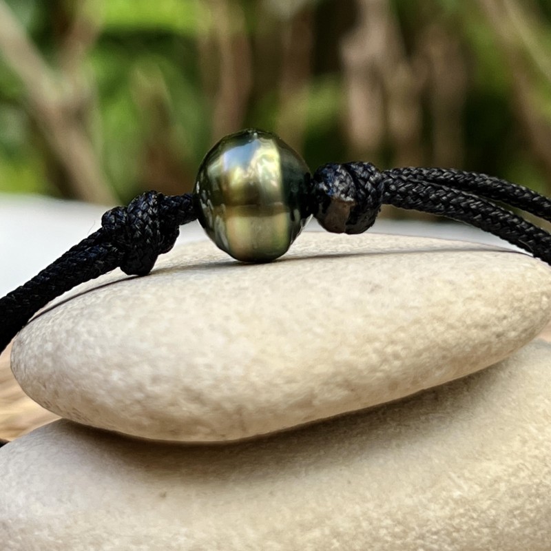 Ancrage - Baroque Tahitian Pearl - Olive Green