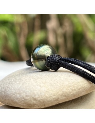 grosse perle de Tahiti olive en bracelet homme perle prix - bracelet homme tahitien