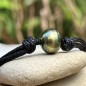 Ancrage - Perle de Tahiti Baroque - Vert Olive