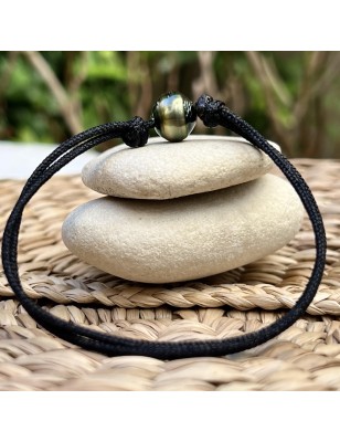 grosse perle de Tahiti olive en bracelet homme perle prix - bracelet homme tahitien