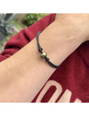 Ancrage - Perle de Tahiti Baroque - Vert Olive