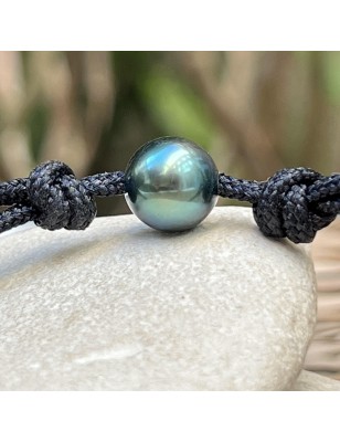 bracelet en perle de culture de Tahiti lagon prix - perle bleue en bracelet femme
