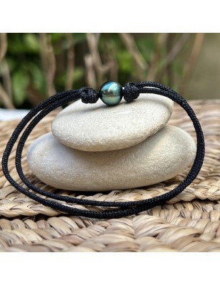bracelet en perle de culture de Tahiti lagon prix - perle bleue en bracelet femme