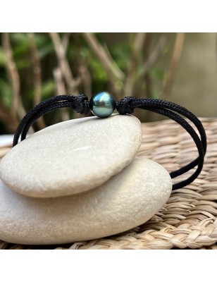 bracelet en perle de culture de Tahiti lagon prix - perle bleue en bracelet femme