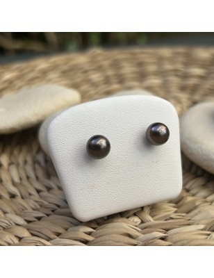 boucles d'oreilles argent perle de tahiti - bijoux perles de tahiti - perles de tahiti femme